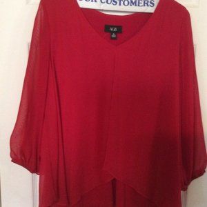 Red holiday swing top